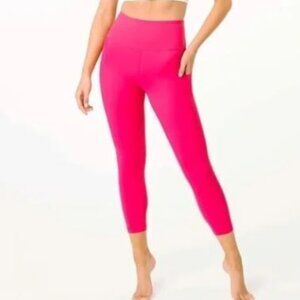 NWT Zyia Active Party Pink Pocket Light n Tight Hi-Rise Capri 20" RC (8-10)